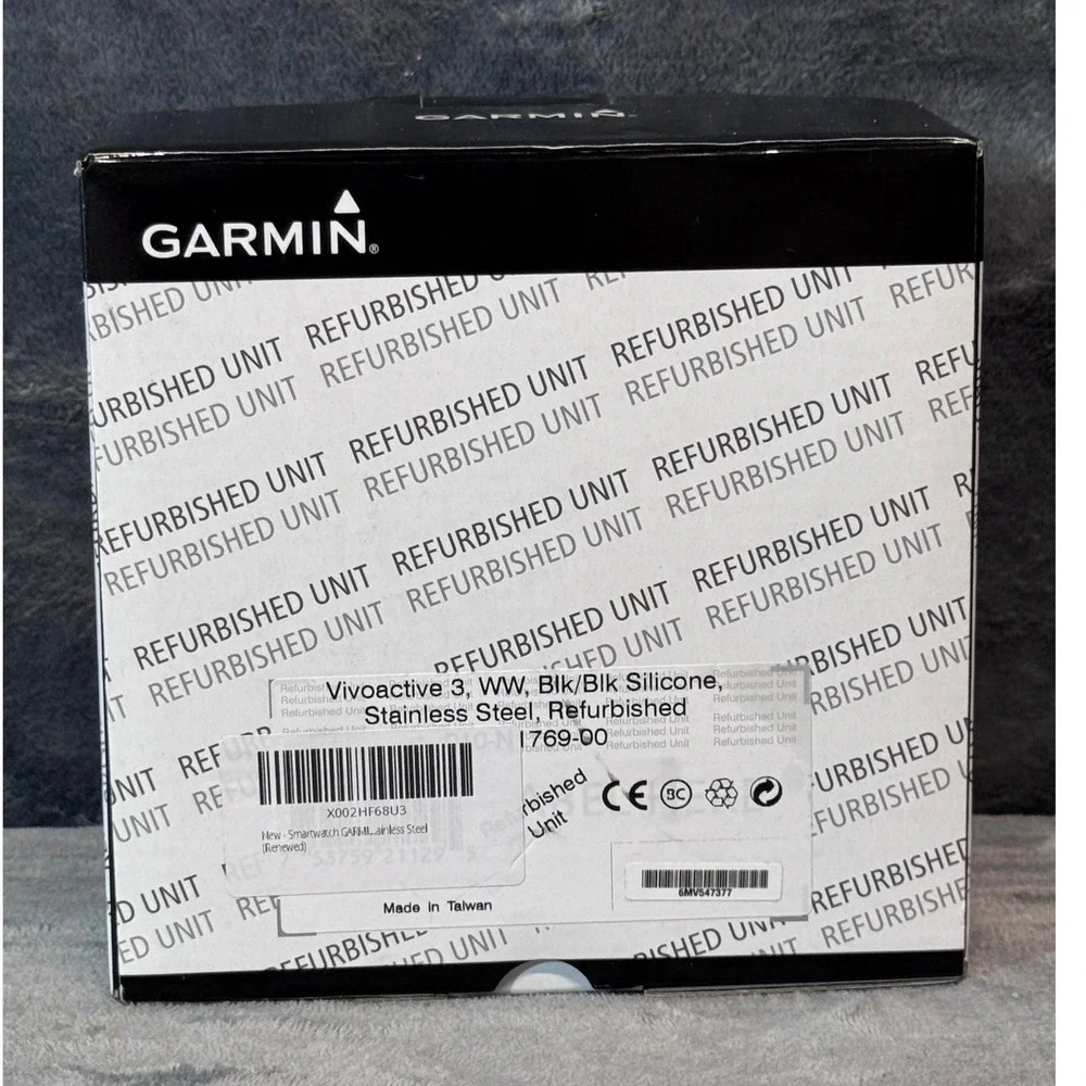Garmin Vivoactive 3 Smartwatch Black Stainless Steel GPS Fitness Tracker